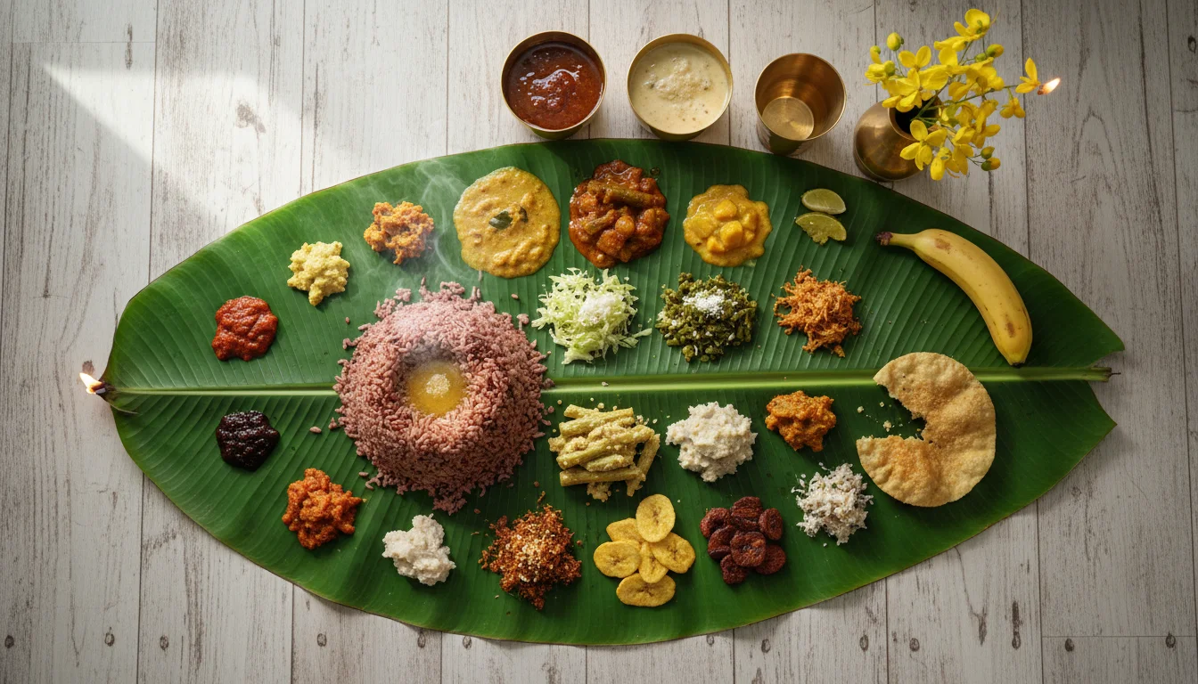 Vishu Sadya in claypot